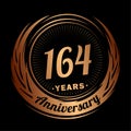 164 years anniversary. Elegant anniversary design. 164th logo. Royalty Free Stock Photo