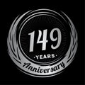 149 years anniversary. Elegant anniversary design. 149th logo. Royalty Free Stock Photo