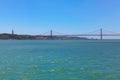 The 25th of April Bridge in Lisbon Royalty Free Stock Photo