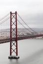 The 25th of April bridge, Lisbon Royalty Free Stock Photo