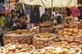 6th April, 2023, Kolkata, West Bengal, India: A man of muslim religion selling a type of bread at the Zakaria street at the time