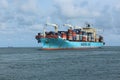 Maersk line cargo ship arrives Nigerian