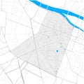 6th Arrondissement, Paris, FRANCE high detail vector map