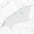 17th Arrondissement, Paris, FRANCE high detail vector map