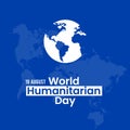 19th august humanitarian day, world humanitarian day Social media post template