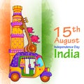 15th August Independence Day of India tricolor background