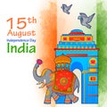 15th August Independence Day of India tricolor background