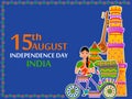 15th August Independence Day of India tricolor background