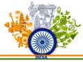 15th August Independence of India tricolor background