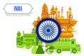 15th August Independence of India tricolor background