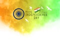 15th of August India Independence day design of watercolor texture on white background