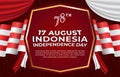 78th of august indonesian independence day banner with abstract gradient red and white background design33 Royalty Free Stock Photo