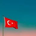 30th august victory day of Turkey or 30 agustos zafer bayrami background and Turkish flag . Royalty Free Stock Photo