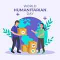 19th august world humanitarian day vector template