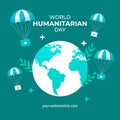 19th August, World humanitarian day vector templates, world humanitarian day Social media post designs