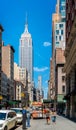 5th Avenue and Empire State Building New York City USA Royalty Free Stock Photo