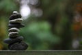 Th balancing of pyramid stones Royalty Free Stock Photo