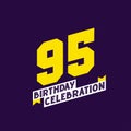 95th Birthday Celebration vector design, 95 years birthday