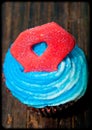 4th Birthday cupcake Royalty Free Stock Photo