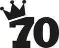 70th Birthday number crown