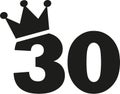 30th Birthday number crown