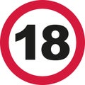 18th Birthday - traffic sign