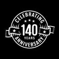 140 years anniversary celebration logotype. 140th years logo. Vector and illustration.