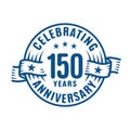 150 years anniversary celebration logotype. 150th years logo. Vector and illustration.