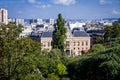 19th borough Town Hall view from the Buttes-Chaumont, Paris Royalty Free Stock Photo