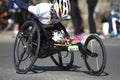 118th Boston Marathon took place in Boston, Massachusetts, on Monday, April 21 Patriots` Day 2014. Disabled Wheelchair Rider
