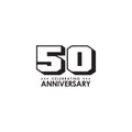 50th celebrating anniversary emblem logo design