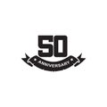 50th celebrating anniversary emblem logo design