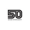 50th celebrating anniversary emblem logo design