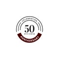 50th celebrating anniversary emblem logo design