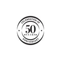 50th celebrating anniversary emblem logo design