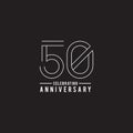 50th celebrating anniversary emblem logo design