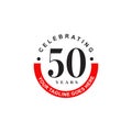 50th celebrating anniversary emblem logo design