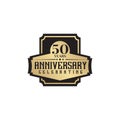 50th celebrating anniversary emblem logo design