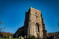 The 15th century All Saints anglican church, a traditional English stone parish in the old town of Hastings, Sussex, England, UK