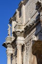 4th century Arch of Constantine, (Arco di Costantino) next to Colosseum, details of the attic, Rome, Italy