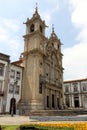 17th-century baroque Holy Cross Church, Braga, Portugal Royalty Free Stock Photo