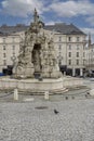 17th century baroque Parnas Fountain on Zelny trh square (Cabbage Market), Brno, Czech Republic