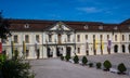 The 18th century Baroque Residenzschloss Ludwigsburg, inspired by Versailles Palace. View of the entrance area to the inner Royalty Free Stock Photo