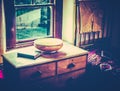 19th Century Bedroom Scene Royalty Free Stock Photo