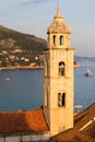 Bell tower of the Dominican monastery in Dubrovnik, Croatia Royalty Free Stock Photo