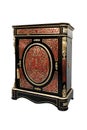 19th century Boulle French Sideboard inlay with red tortoise shell and brass Royalty Free Stock Photo