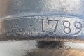 17th Century Cannon 1789 cannon Royalty Free Stock Photo