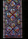 Stained glass windows in european church Royalty Free Stock Photo