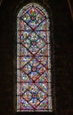 Stained glass windows in european church Royalty Free Stock Photo