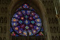 Stained glass windows in european church Royalty Free Stock Photo